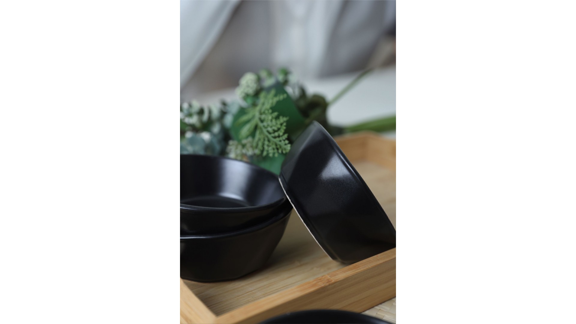 Mat Siyah Kristal Çerezlik / Sosluk 12 Cm 6 Adet 956
