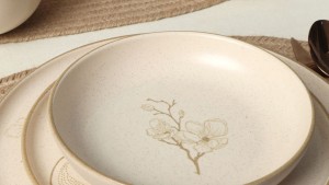 Taupe Bloom Nordıc Yemek Takımı 24 Parça 6 Kişilik 22519-20-28-29