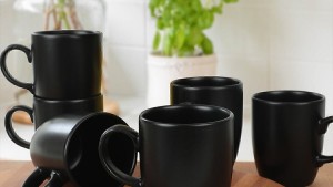 Mat Siyah Bulut Kupa 9 Cm 6 Adet