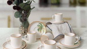Bronze Palmiye Nordic Kahve Takımı 12 Parça 6 Kişilik 22902-03