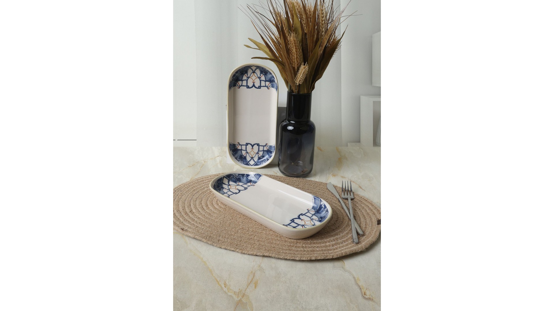 Wave Flow Noyan Kayık Tabak 26 Cm 2 Adet 22747