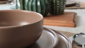 Nordic Mat Toprak Taupe Yemek Takımı 18 Parça 6 Kişilik 977