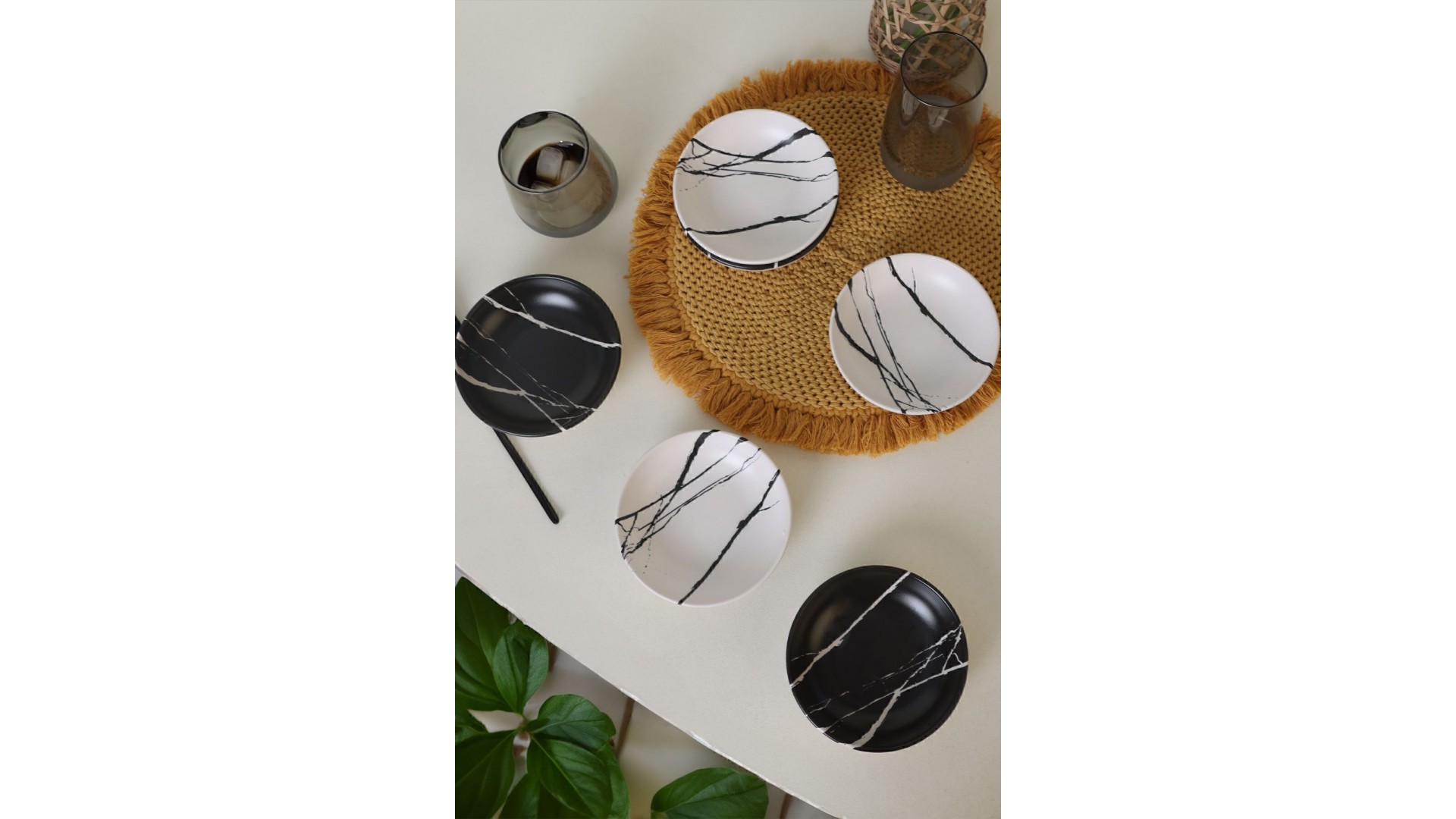 Keraart Mermer Halka Sosluk / Çerezlik 13 Cm 6 Adet 17950-51