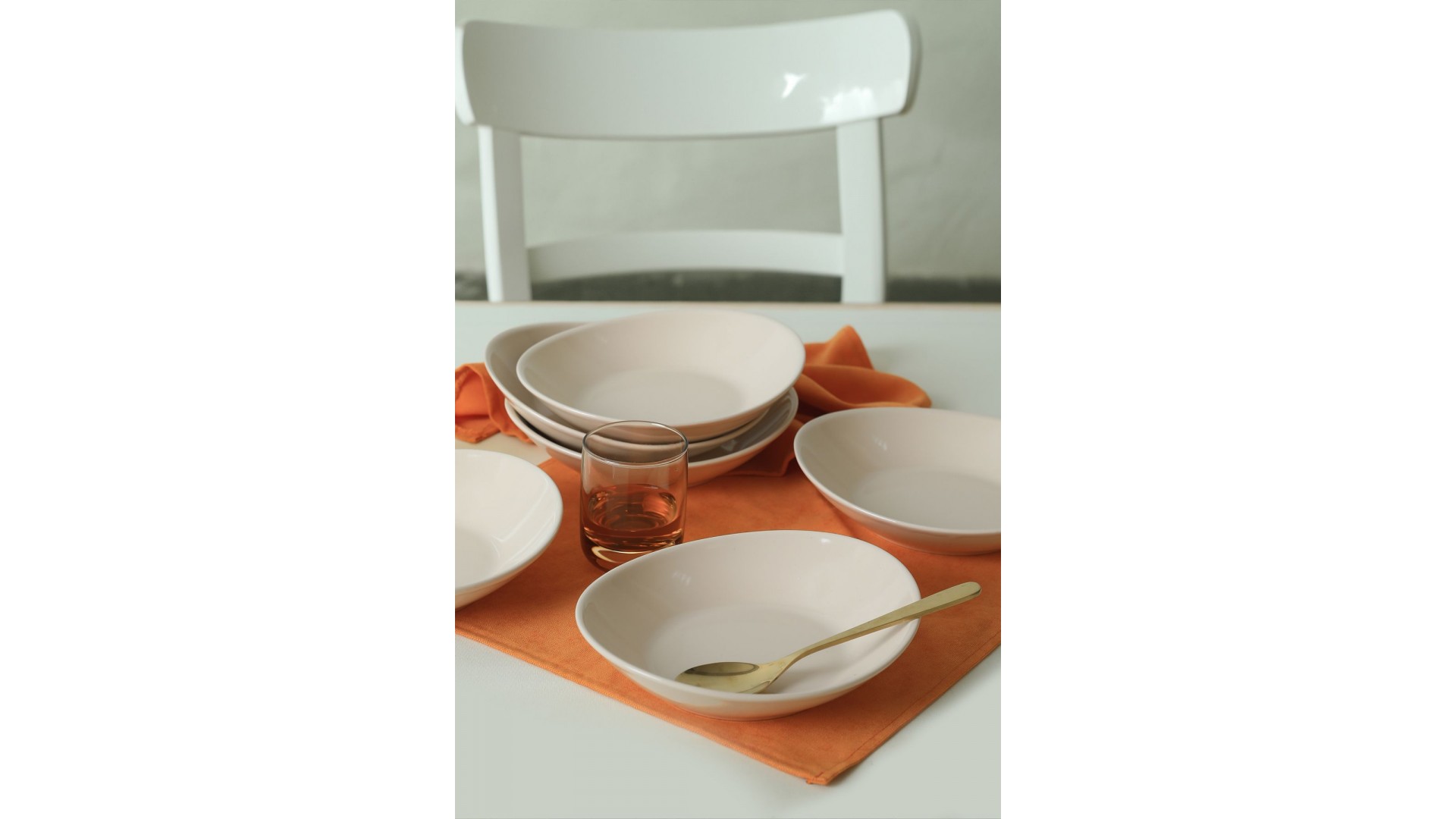 Krem Stella Yemek Tabağı 22 Cm 6 Adet 030
