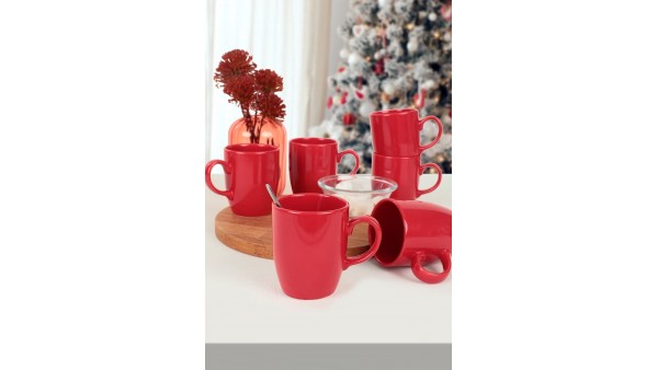 Bayrak Kırmızı Bulut Kupa 9 Cm 6 Adet