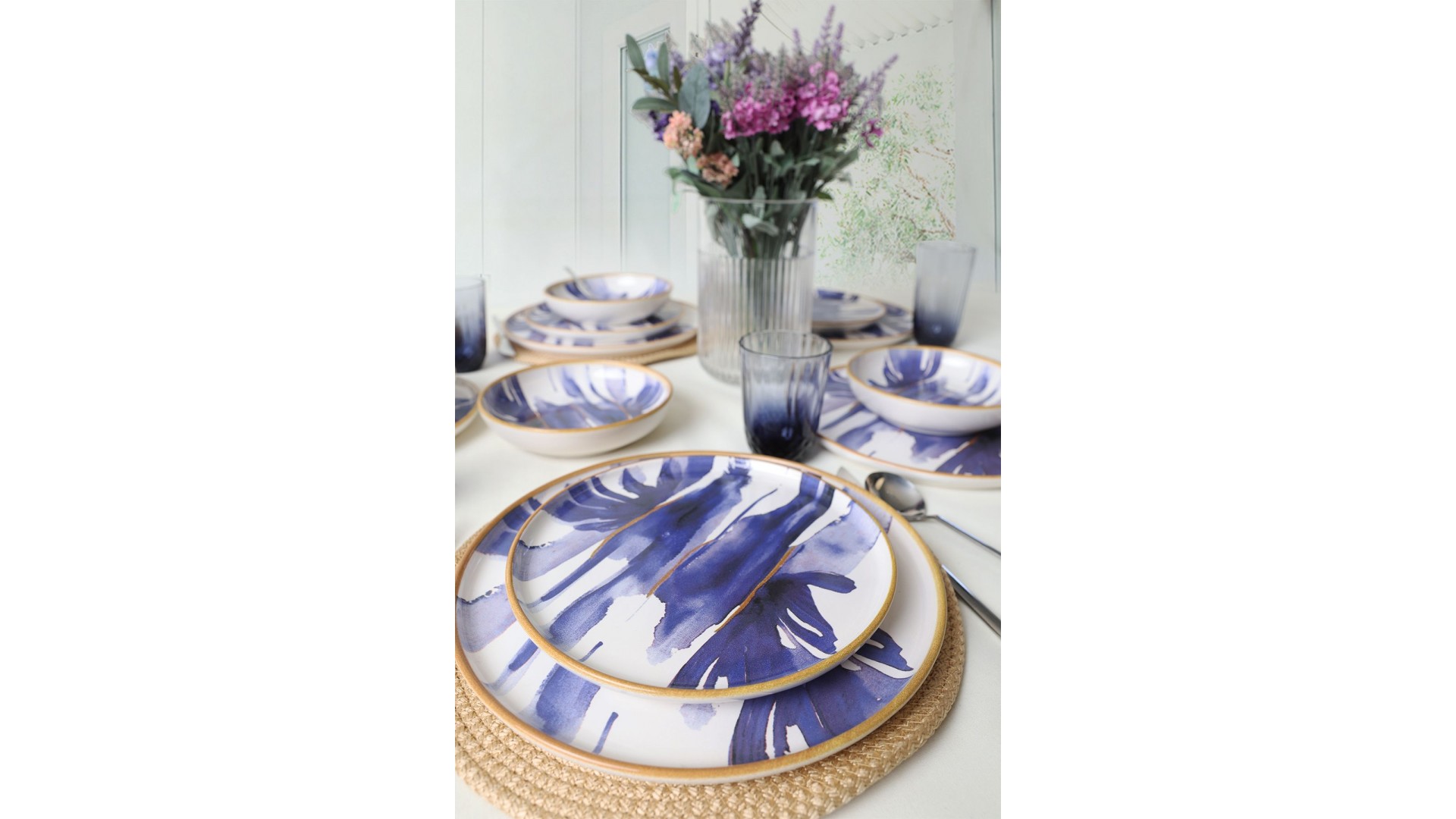 Brush & Bloom Yemek Takımı 18 Parça 6 Kişilik 22956