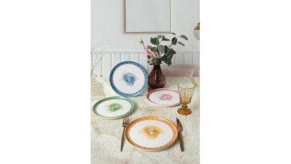 Flowers Mottolu Nordic Pasta Tabağı 22 Cm 4 Adet 22804-05