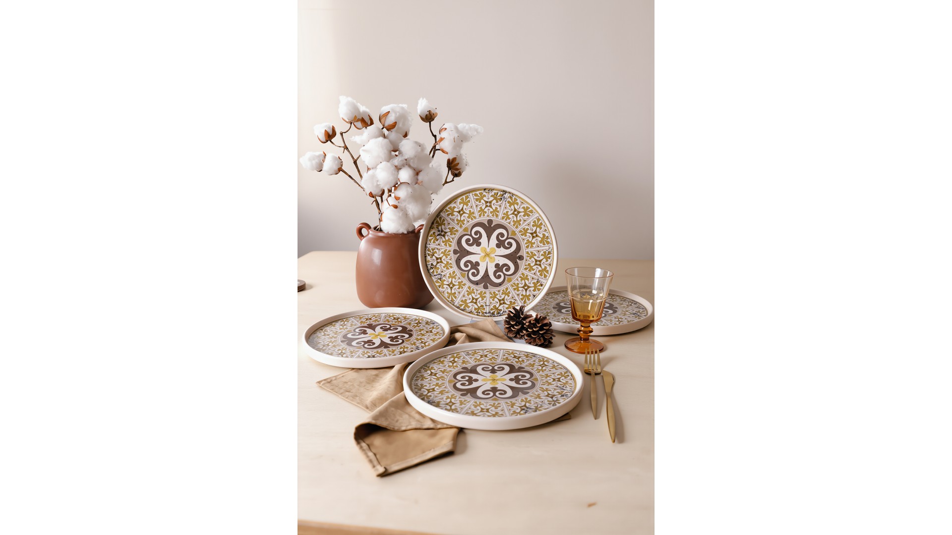 Timeless Brown Stackable Servis Tabağı 27 Cm 4 Adet 21973