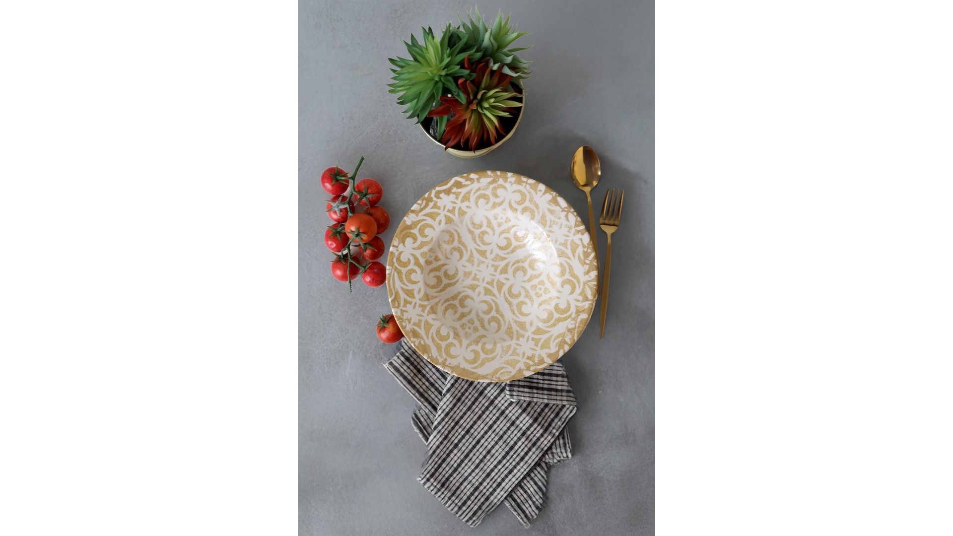 Vintage Gold Ege Makarna Tabağı 28 Cm 22706