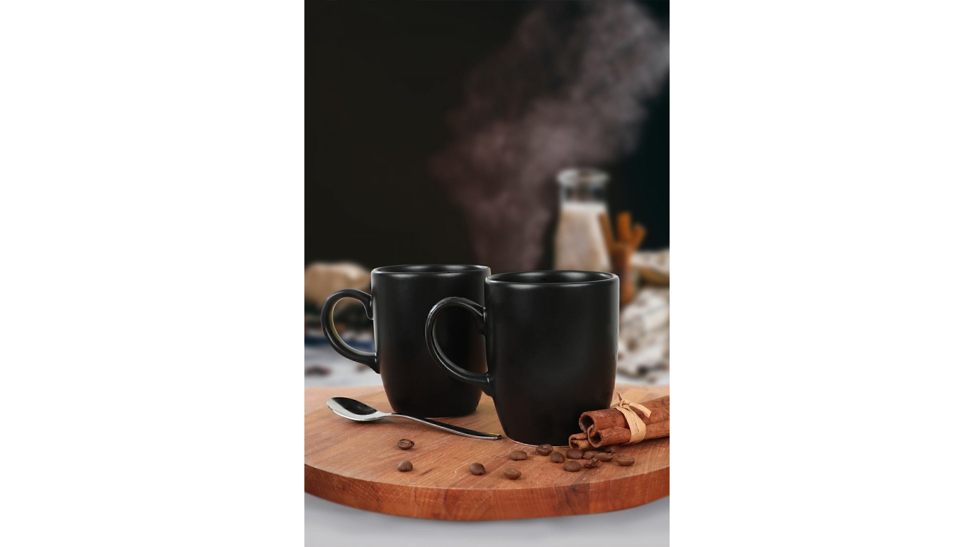 Mat Siyah Bulut Kupa 9 Cm 6 Adet