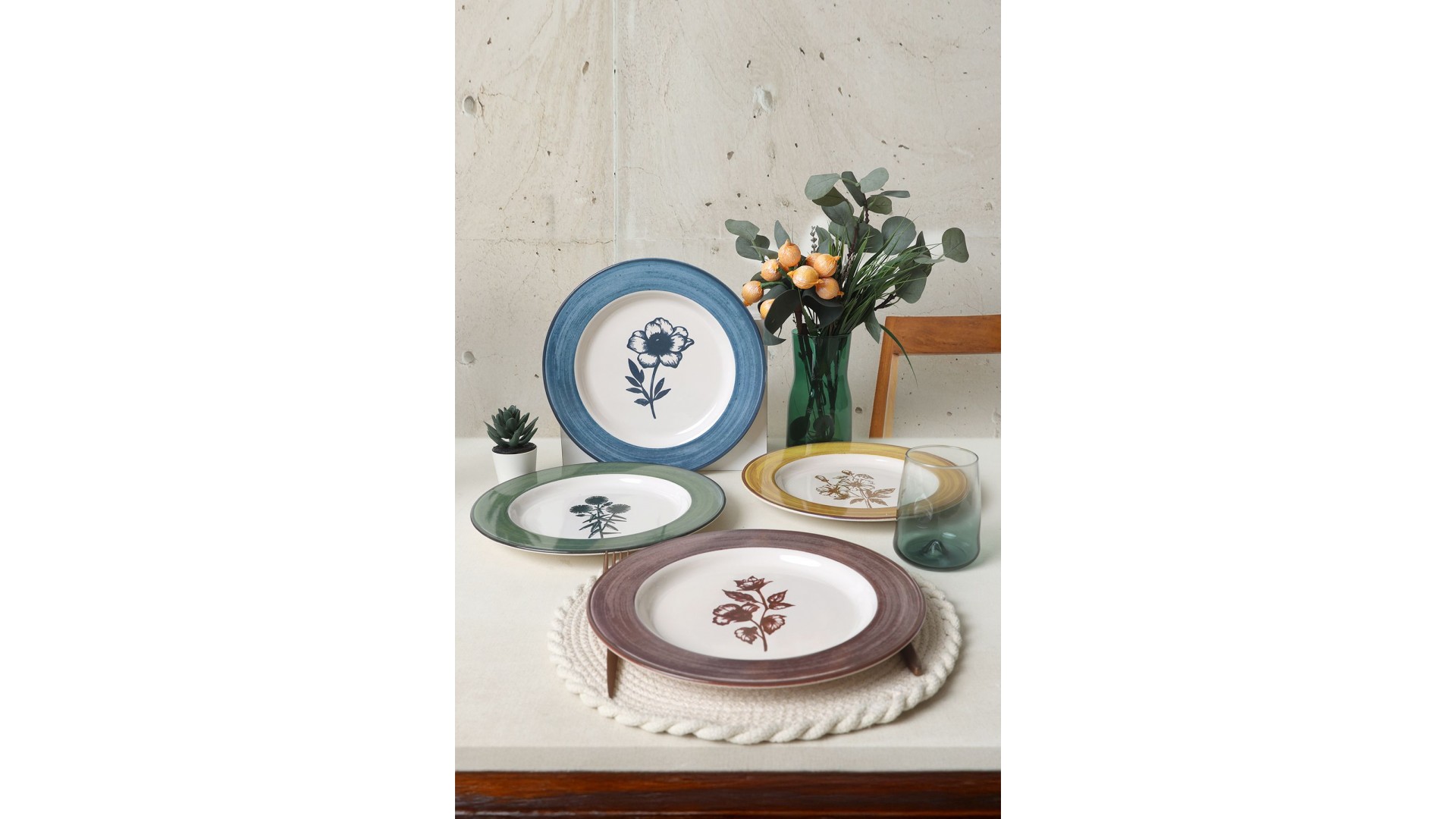 Floral Essence Servis Tabağı 28 Cm 4 Adet  22889-91-92