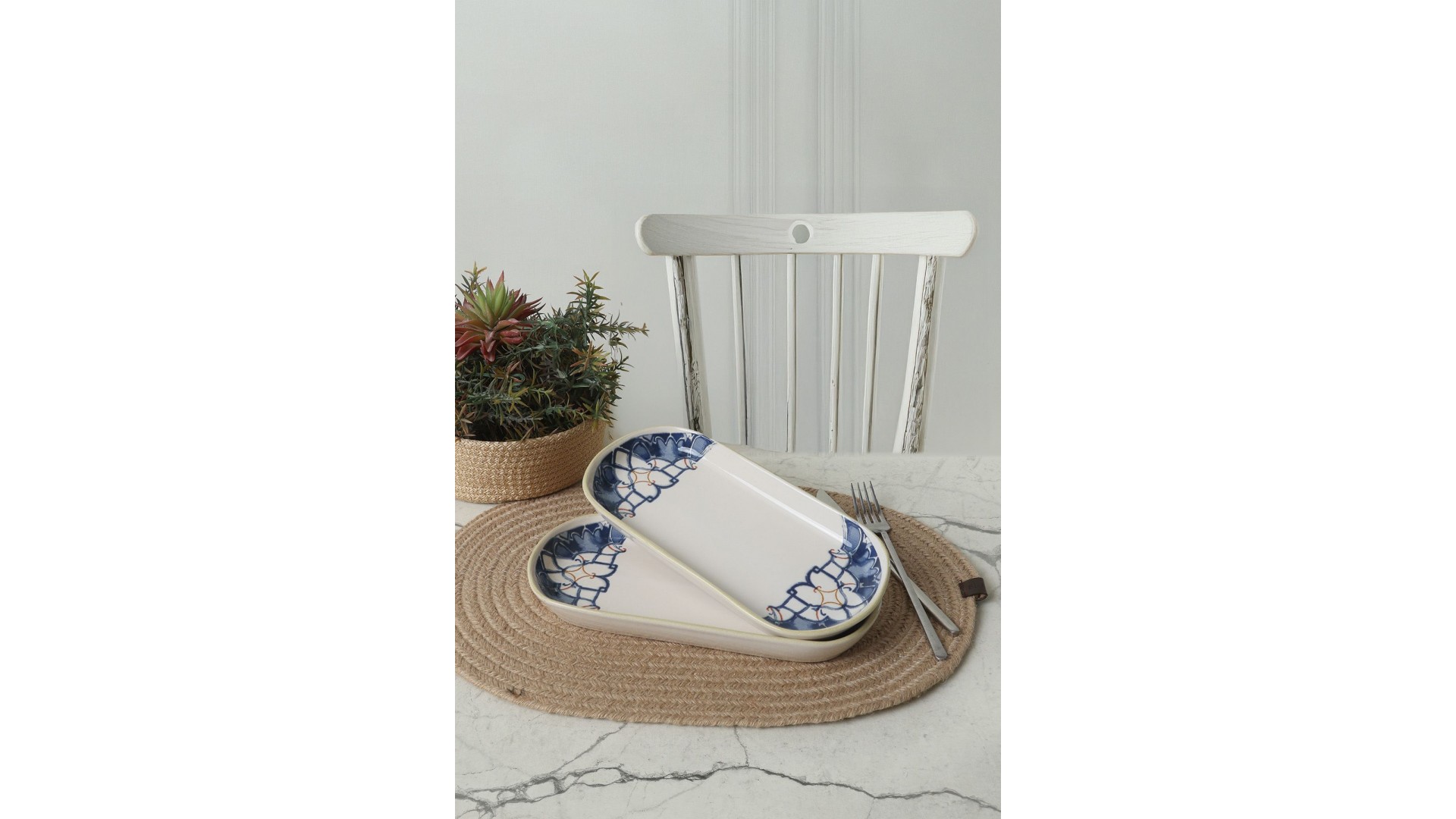 Wave Flow Noyan Kayık Tabak 26 Cm 2 Adet 22747