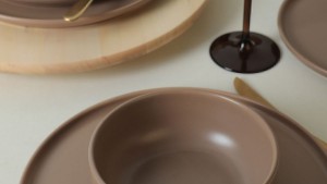 Nordic Mat Toprak Taupe Yemek Takımı 18 Parça 6 Kişilik 977