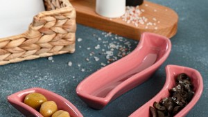 Gül Kurusu İvory Zeytinlik 3 Adet 18 Cm