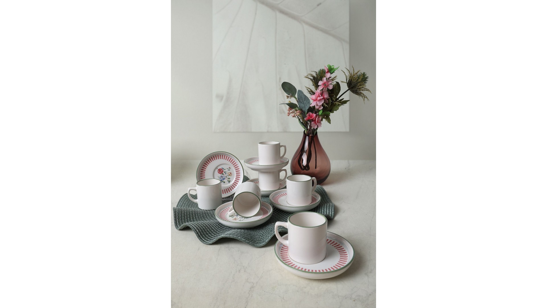 Rose Line Nordic Kahve Takımı 12 Parça 6 Kişilik 22910-12