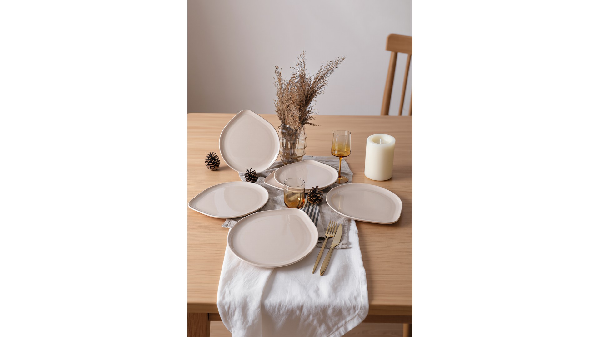 Krem Serenity Servis Tabağı 27 Cm 6 Adet 030