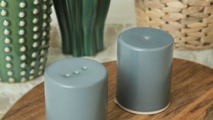 Mat Yeşil Stackable Tuzluk / Biberlik 6 Cm