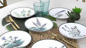 Keraart Çiçek Bahçesi Pasta Tabağı 20 Cm 6 Adet - 18938-39-40-41-42-43