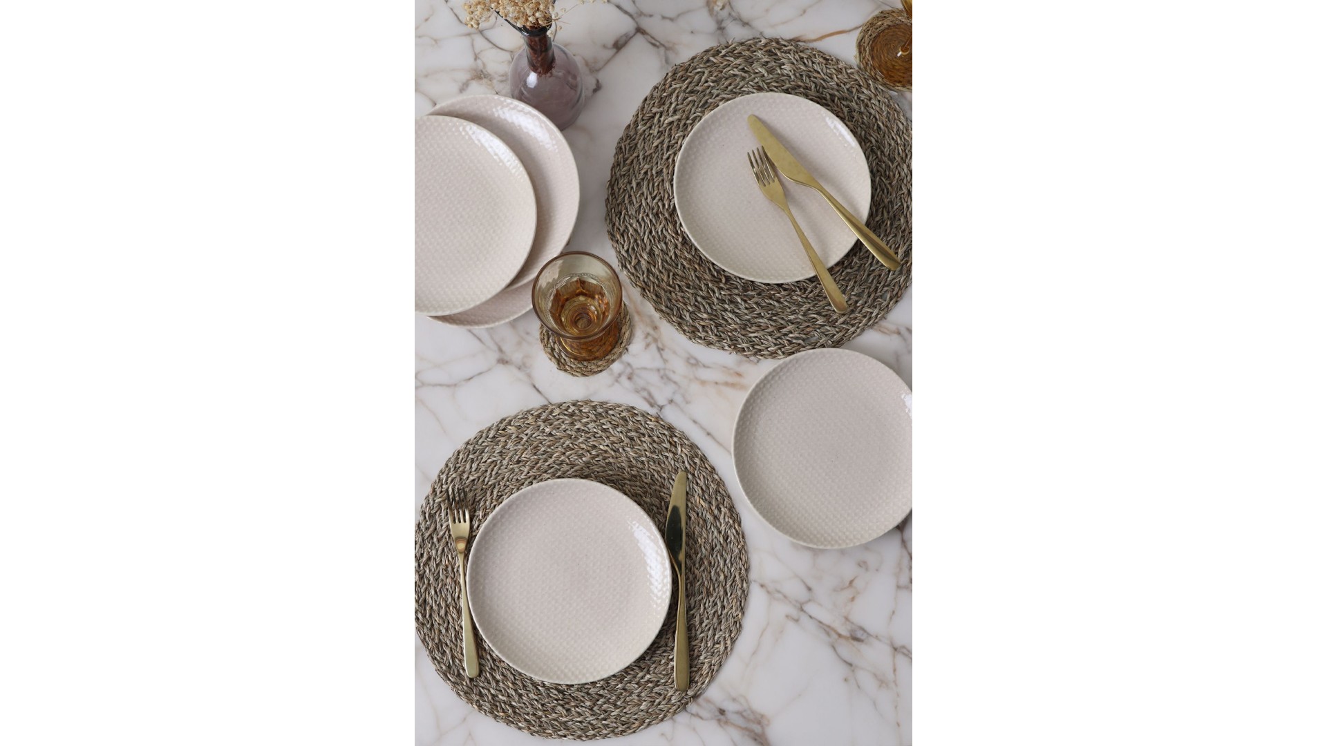 Kumlu Krem Rölyefli Pasta Tabağı 21 Cm 6 Adet Q32
