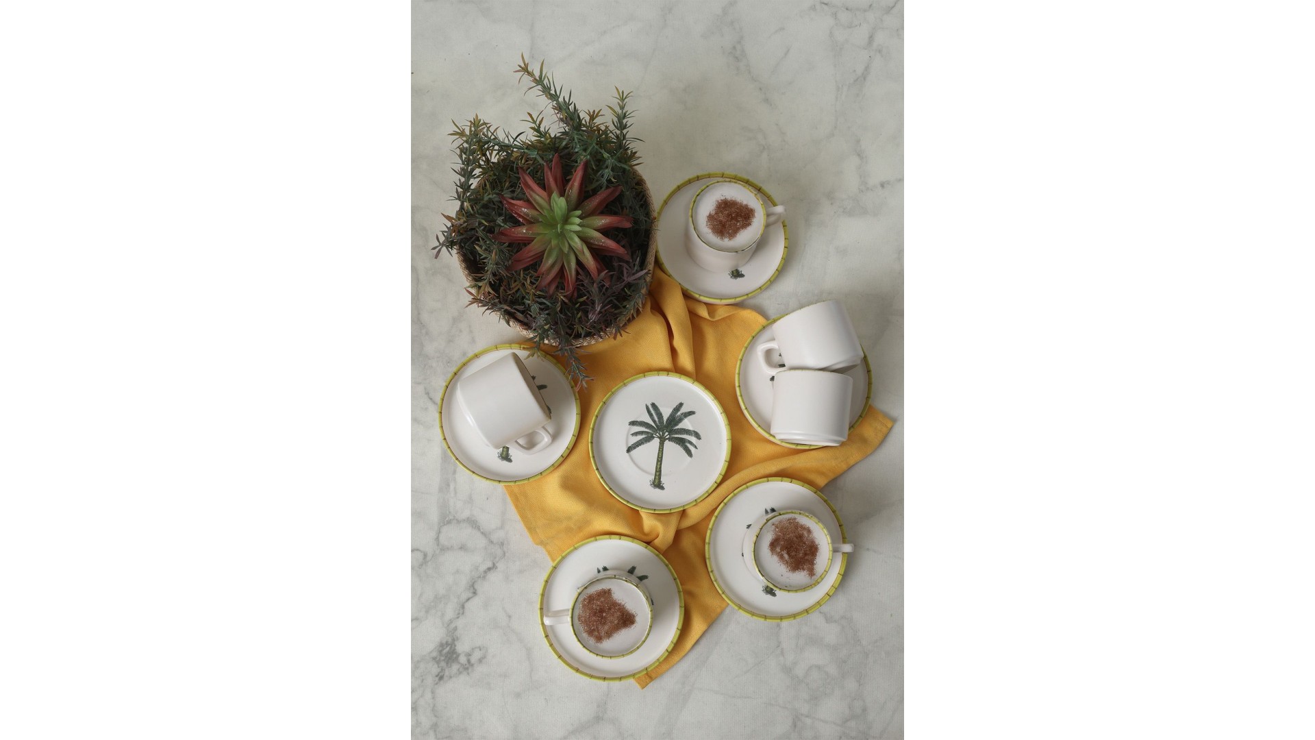 Palmiye Stackable Çay Takımı 12 Parça 6 Kişilik 22642