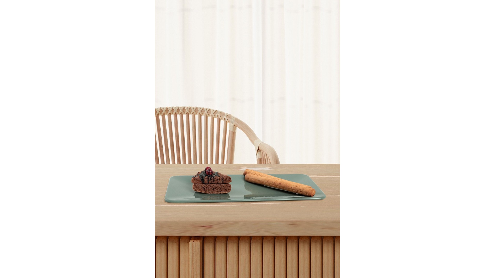 Yeşil Siera Kayık Tabak 33 Cm 2 Adet