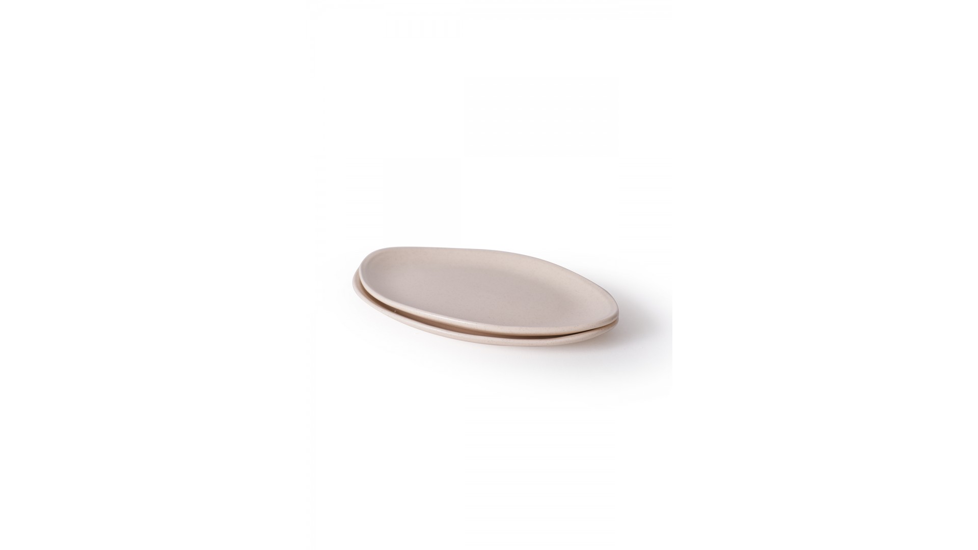 Mat Krem Bloom Kayık Tabak 31 Cm 2 Adet 040
