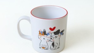 Keraart Cat Love Silindir Kupa 10 Cm