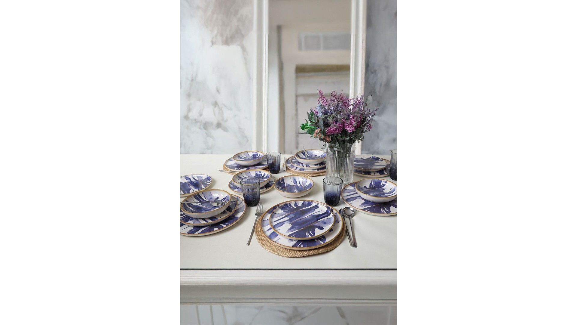 Brush & Bloom Yemek Takımı 18 Parça 6 Kişilik 22956