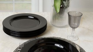 Siyah Assos Servis Tabağı 28 Cm 6 Adet 650