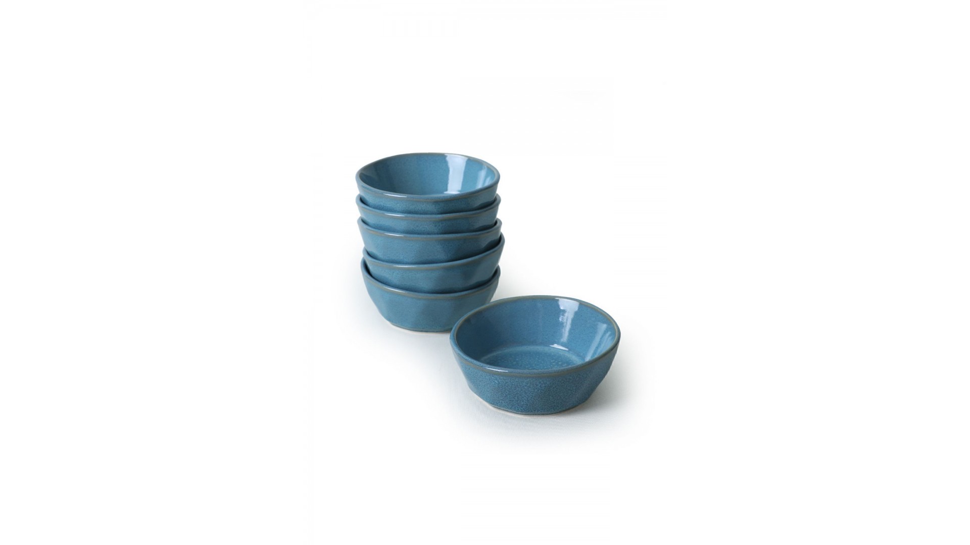 Granit Turkuaz Kristal Çerezlik / Sosluk 12 Cm 6 Adet Q07