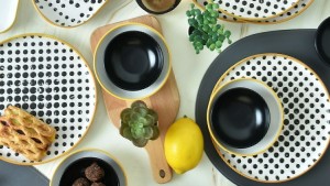 Keraart Polka Kahvaltı Takımı 18 Parça 6 Kişilik 19919-22-41