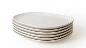 Mat Beyaz Tetra Servis Tabağı 30 Cm 6 Adet