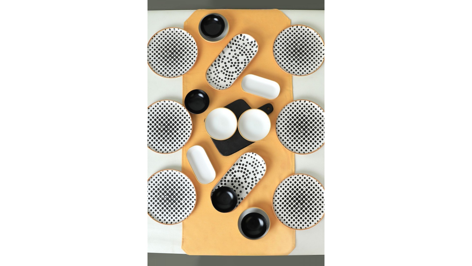 Keraart Polka Kahvaltı Takımı 18 Parça 6 Kişilik 19919-22-41