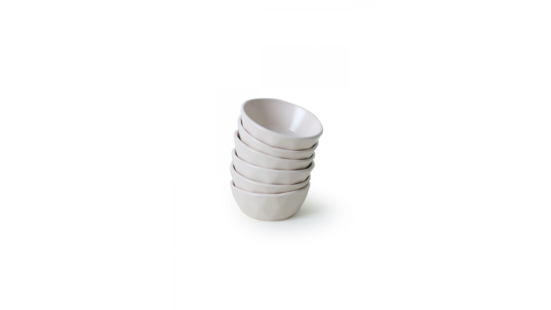 Mat Krem Kristal Çerezlik / Sosluk 12 Cm 6 Adet 950