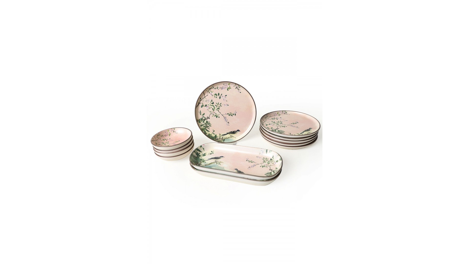 Pink Woods Kahvaltı Takımı 12 Parça 6 Kişilik 22639-41