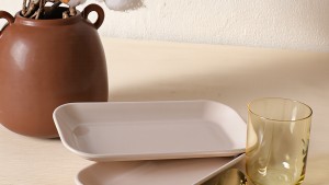 Krem Pergamon Kayık Tabak 26 Cm 2 Adet 030