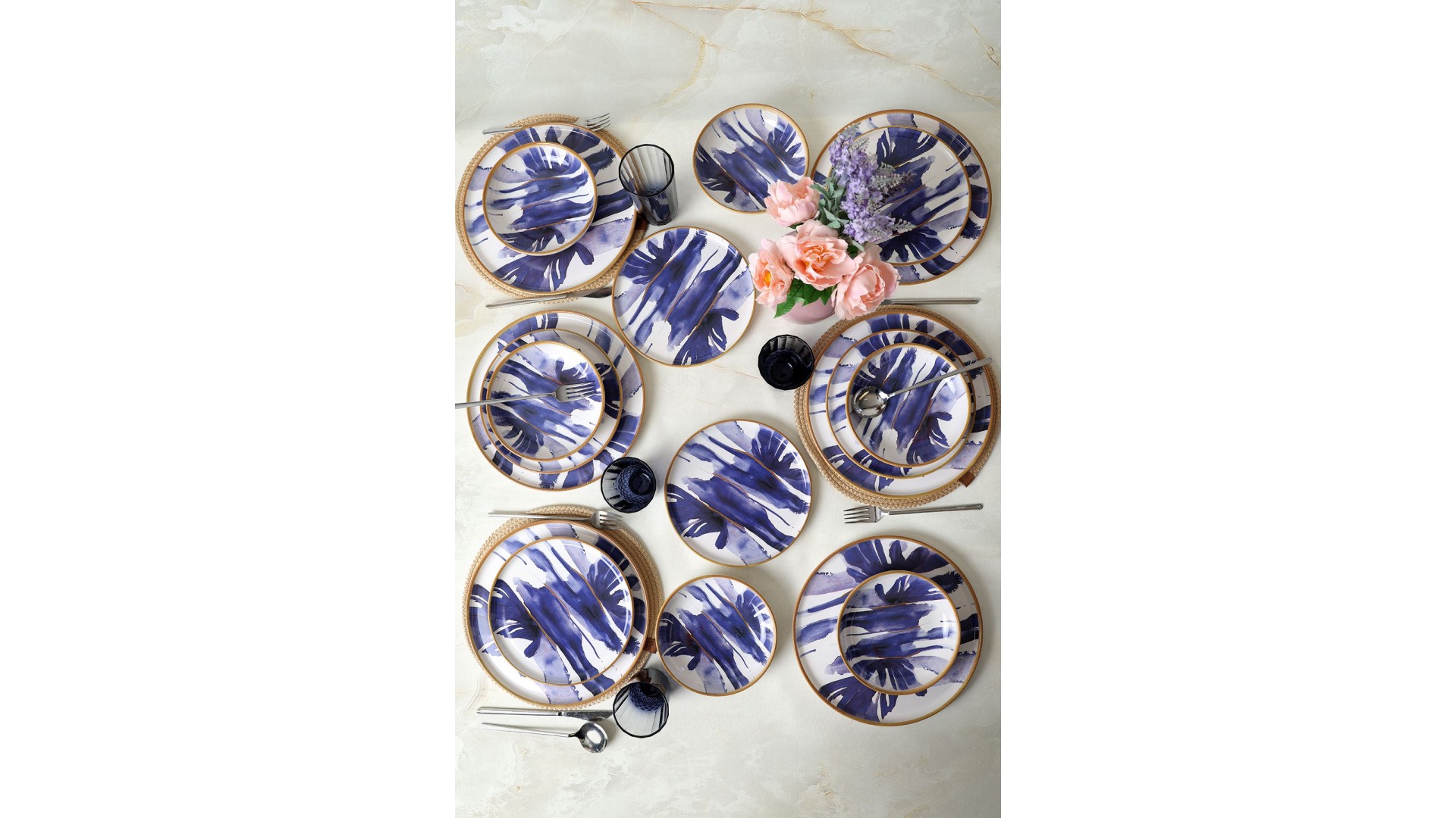 Brush & Bloom Yemek Takımı 18 Parça 6 Kişilik 22956