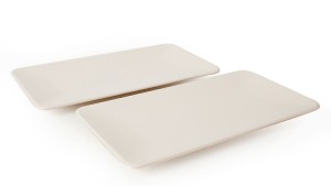 Krem Siera Kayık Tabak 33 Cm 2 Adet 030