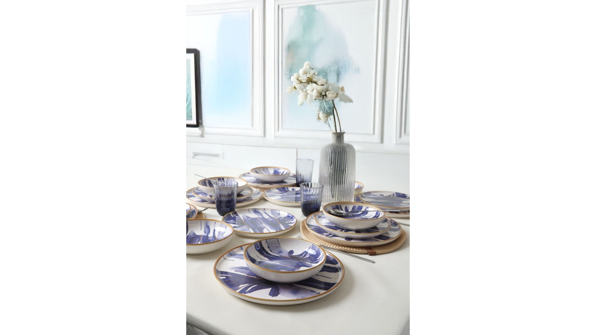 Brush & Bloom Yemek Takımı 18 Parça 6 Kişilik 22956