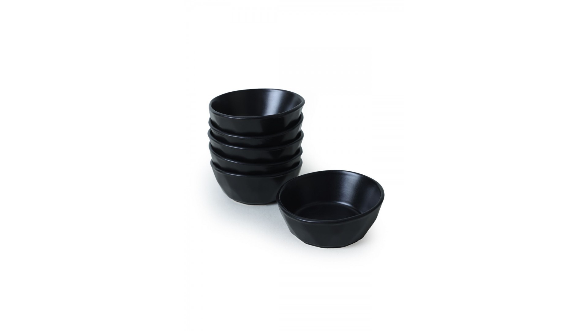 Mat Siyah Kristal Çerezlik / Sosluk 12 Cm 6 Adet 956