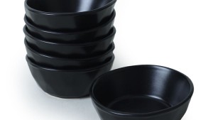 Mat Siyah Kristal Çerezlik / Sosluk 12 Cm 6 Adet 956