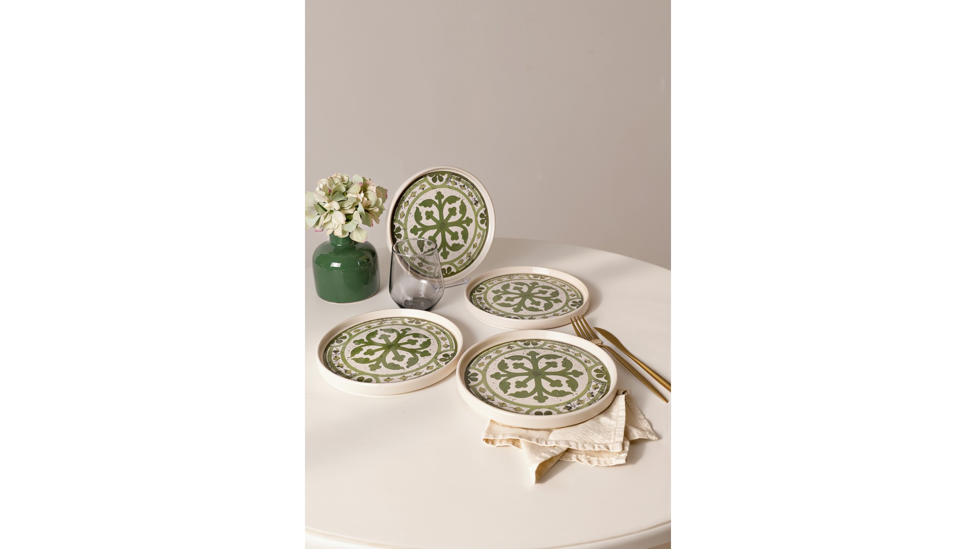Timeless Green Stackable Pasta Tabağı 21 Cm 4 Adet 21974