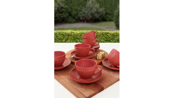 Mercan Myra Çay Fincan Takımı 12 Parça 6 Kişilik - Q16