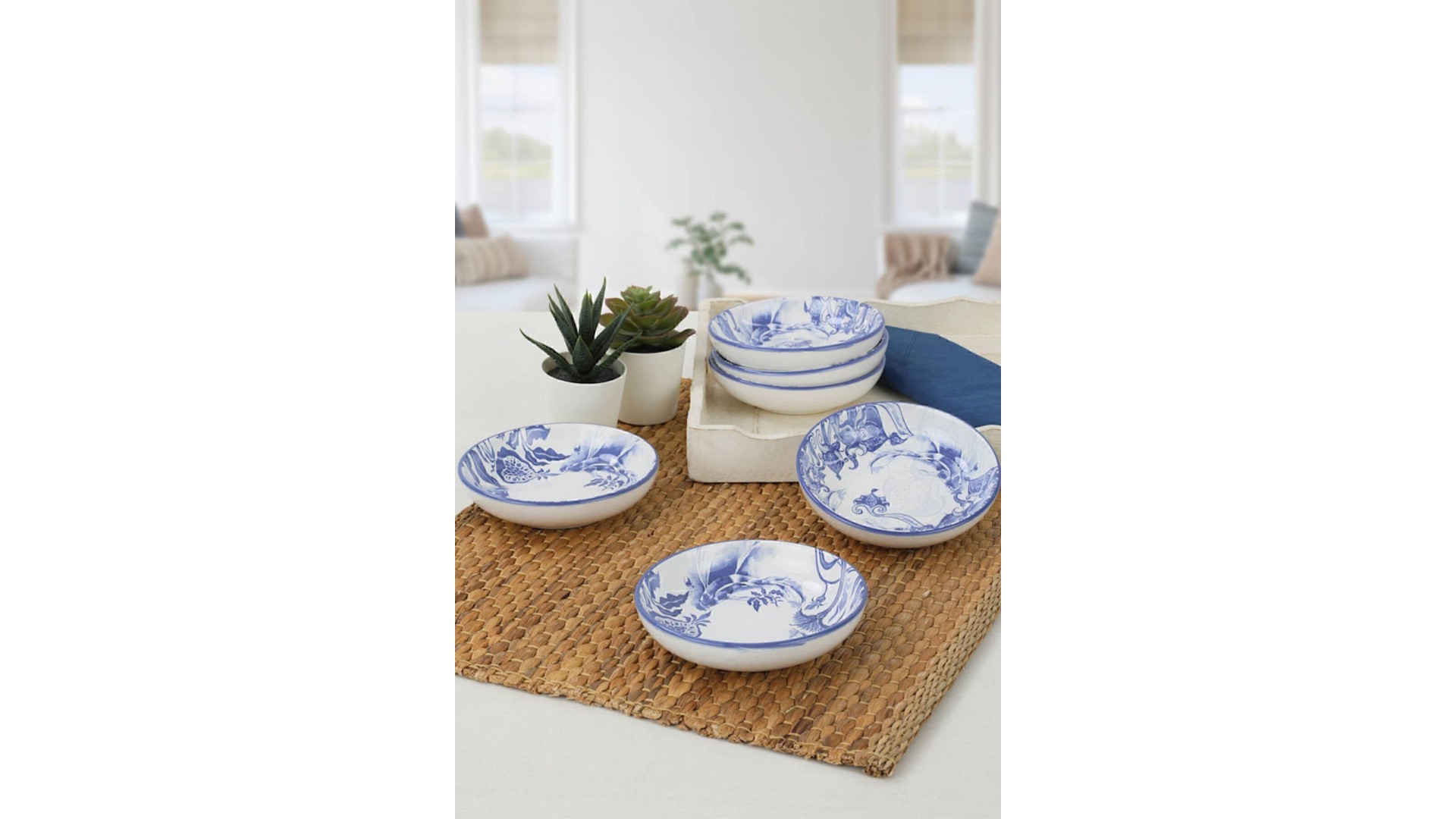 Keraart Blue Ink Halka Çerezlik/Sosluk 13 Cm 6 Adet - 19988/19992