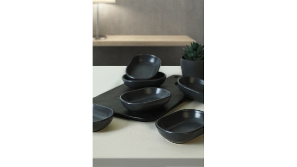 Mat Koyu Gri Noyan Çerezlik 11 Cm 6 Adet 627