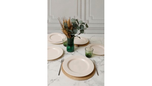 Krem Assos Servis Tabağı 28 Cm 6 Adet 030