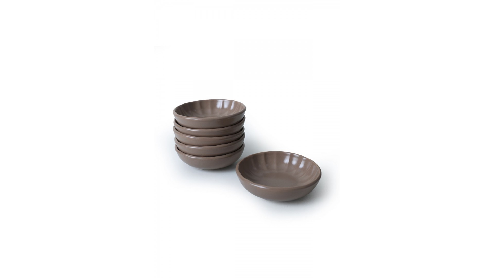 Mat Toprak Taupe Sirius Çerezlik / Sosluk 12 Cm 6 Adet 977