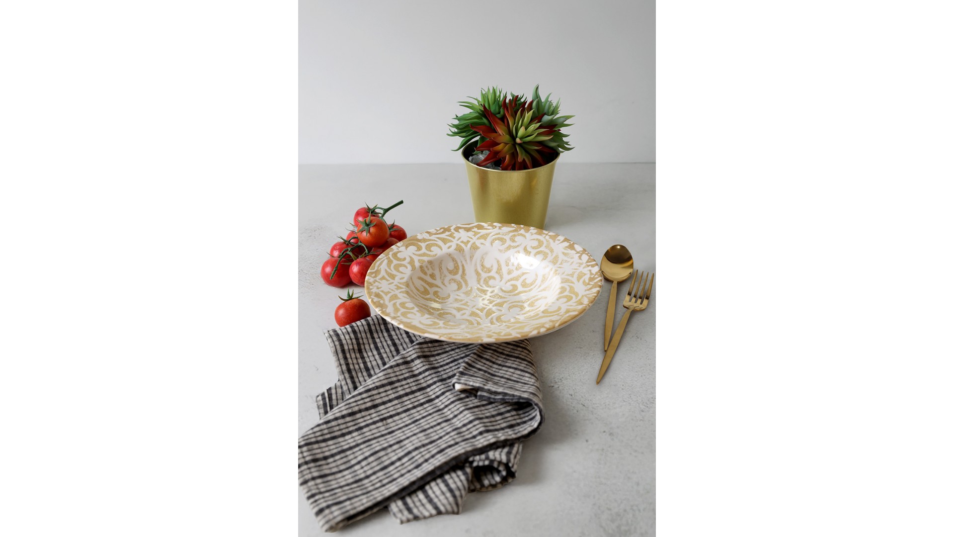 Vintage Gold Ege Makarna Tabağı 28 Cm 22706