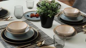 Safir Gri Yemek Takımı 6 Kişilik 24 Parça 624-995