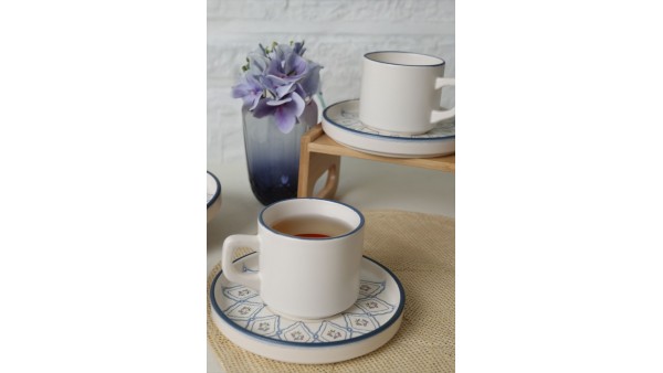 Floral Waves Stackable Çay Takımı 12 Parça 6 Kişilik 22669-71